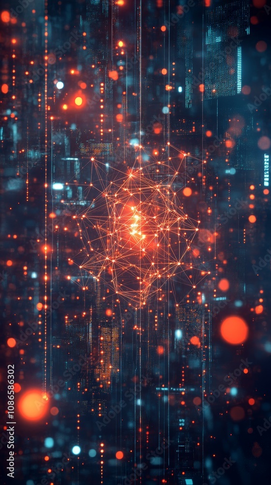 Obraz premium The Token Web, Digital Asset Tokenization