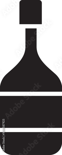 Alcohol Bottle Glyph Icon 