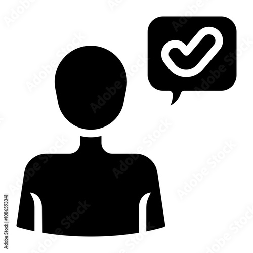agree opinion glyph icon