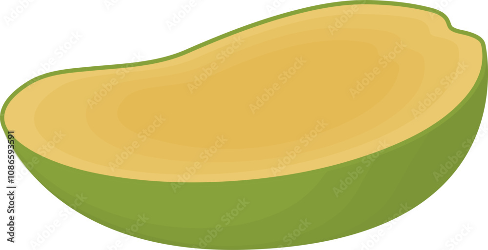 Slice of mango fruit vector illustration Slice of mango fruit vector illustration