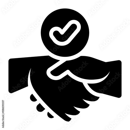 handshake agreement glyph icon