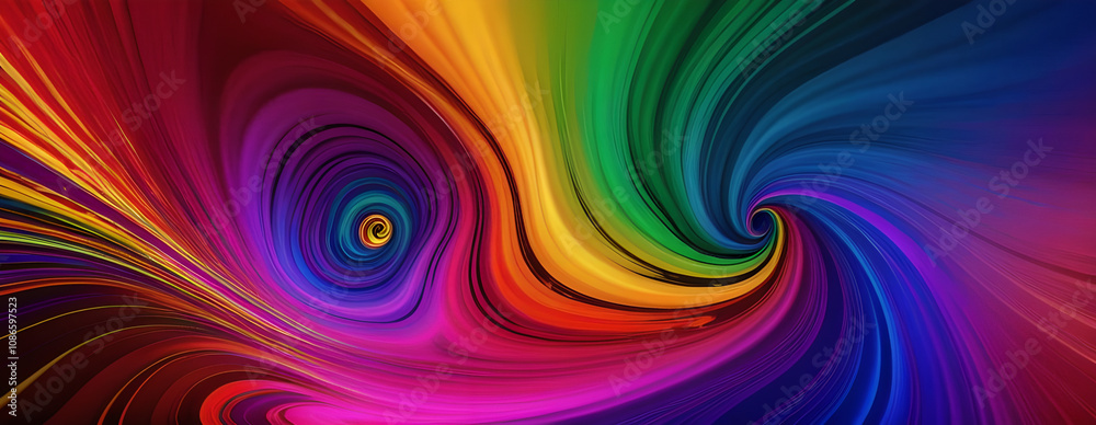 abstract background with rainbow