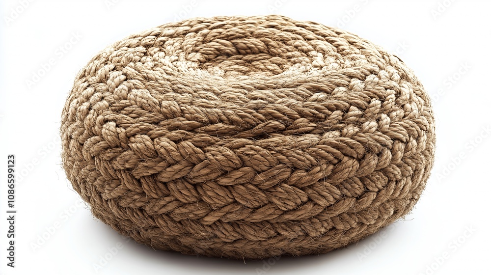 Floor cushion a round, woven object, likely made from natural fibers such as rattan, seagrass, or wicker. The tightly braided texture suggests that it is a handmade piece, often used in home decor. Floor cushion a round, woven object, likely made from natural fibers such as rattan, seagrass, or wicker. The tightly braided texture suggests that it is a handmade piece, often used in home decor.
