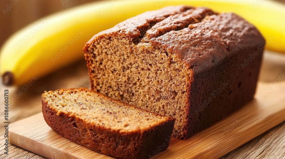Lowcalorie banana bread, healthy snack for weight management, fruitbased Lowcalorie banana bread, healthy snack for weight management, fruitbased
