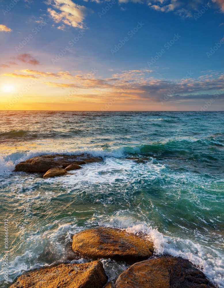 Obraz premium sunset on the beach