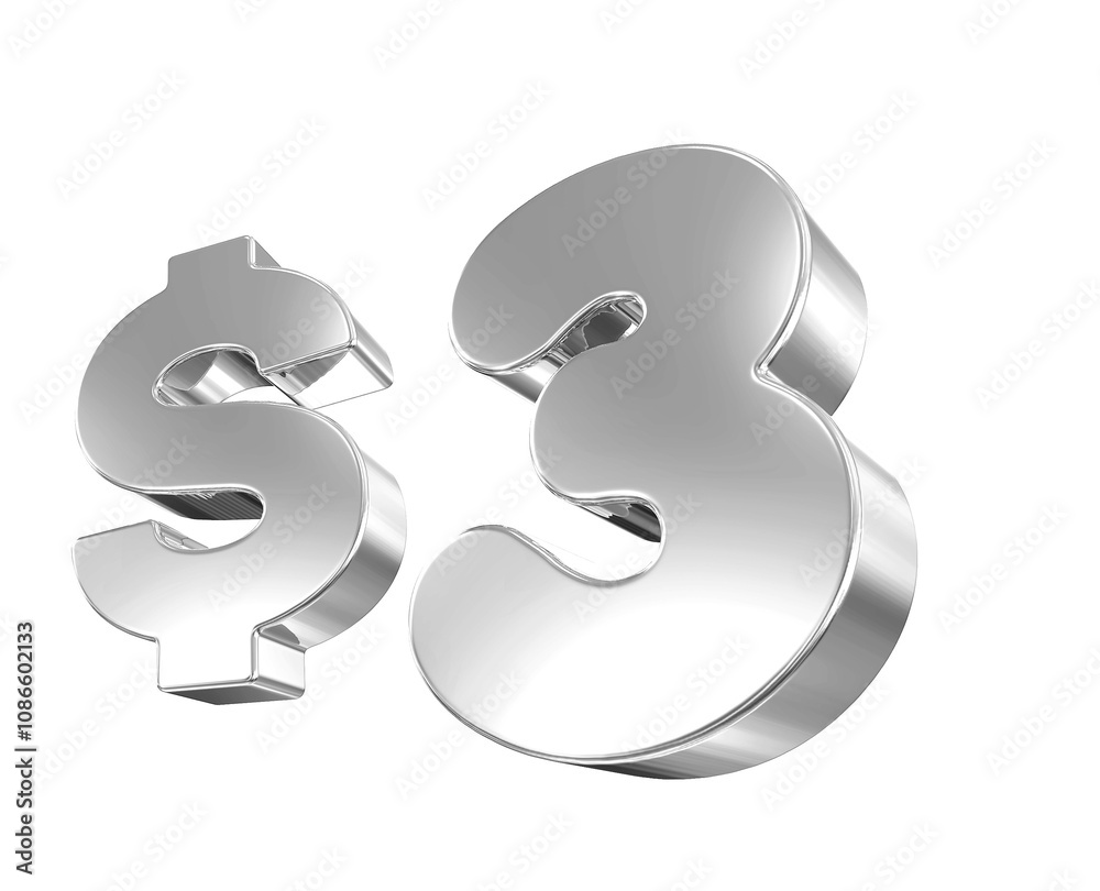 3 Dollar Silver Number 3 Dollar Silver Number