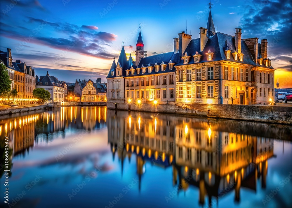 Obraz premium Corderie Royale: A breathtaking long exposure captures the essence of this iconic landmark.