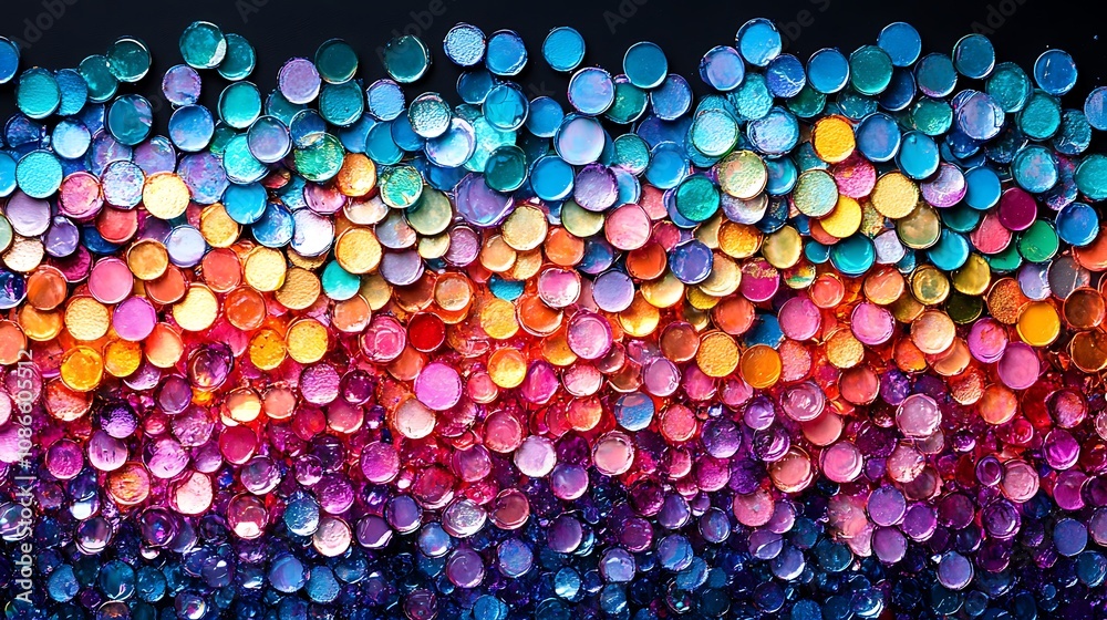 Ethereal Overlapping Landscape of Translucent Colors Creating a Stunning Mosaic of Light and Reflection in Vibrant Hues of Blue, Pink, and Orange