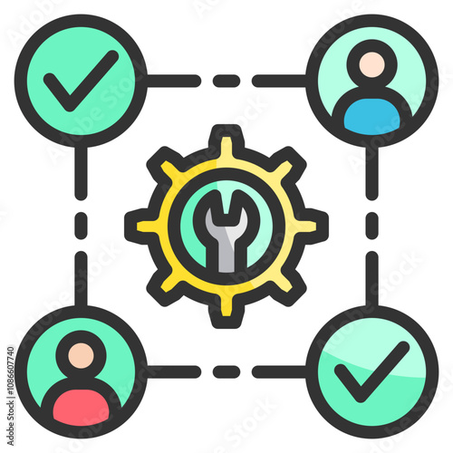 Teamwork Icon Element For Design