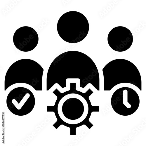 Team Management Icon Element For Design