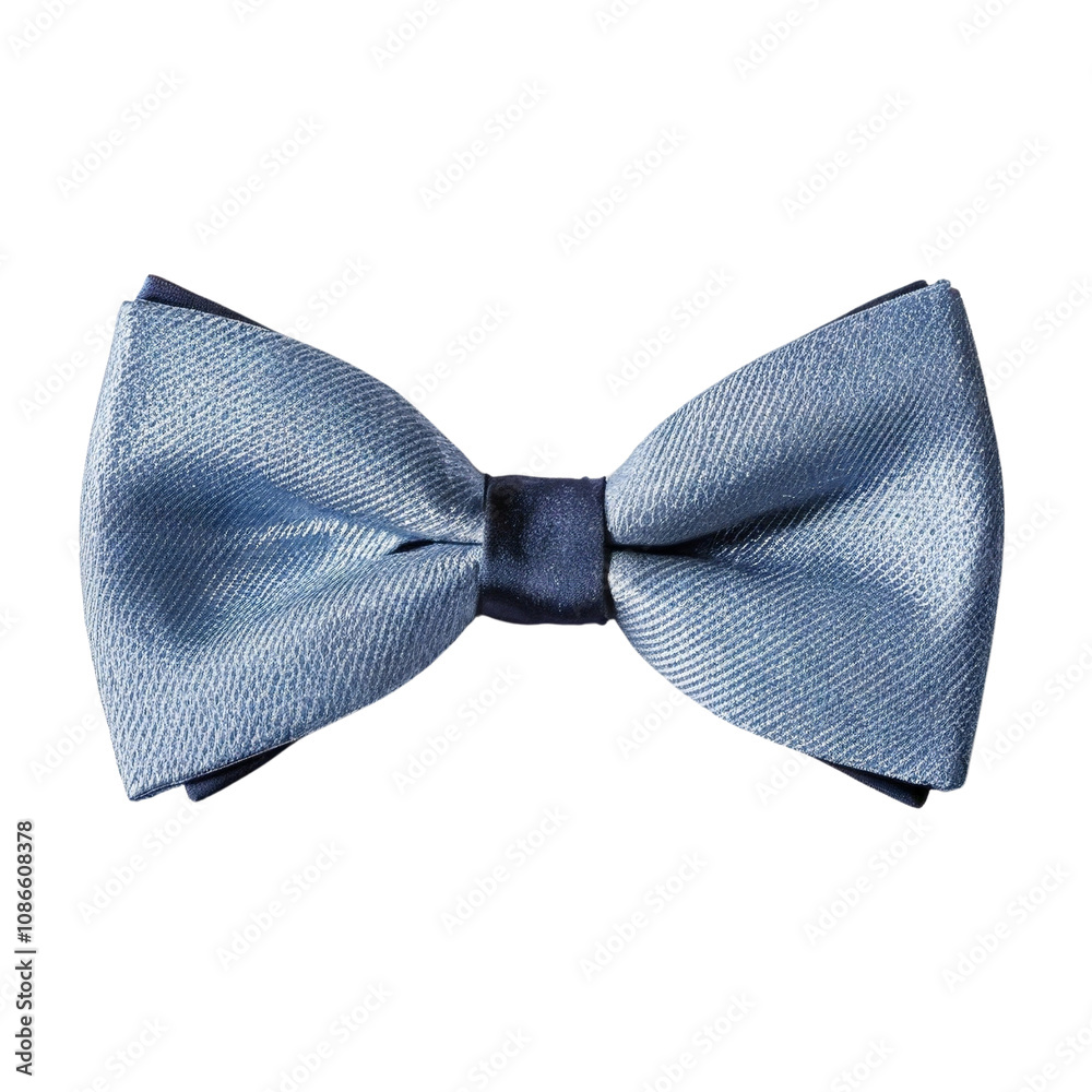 A blue textured bowtie isolated on a transparent background A blue textured bowtie isolated on a transparent background