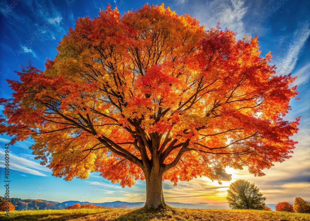Dramatic fall foliage; a rule of thirds perspective. Dramatic fall foliage; a rule of thirds perspective.