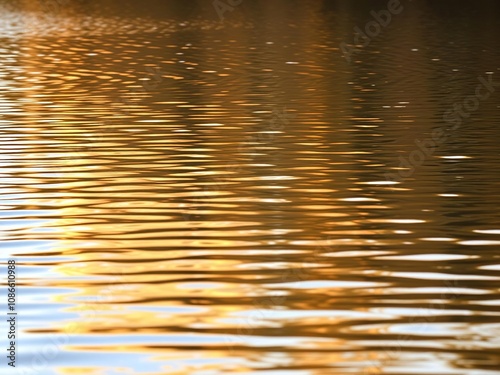 golden water reflection