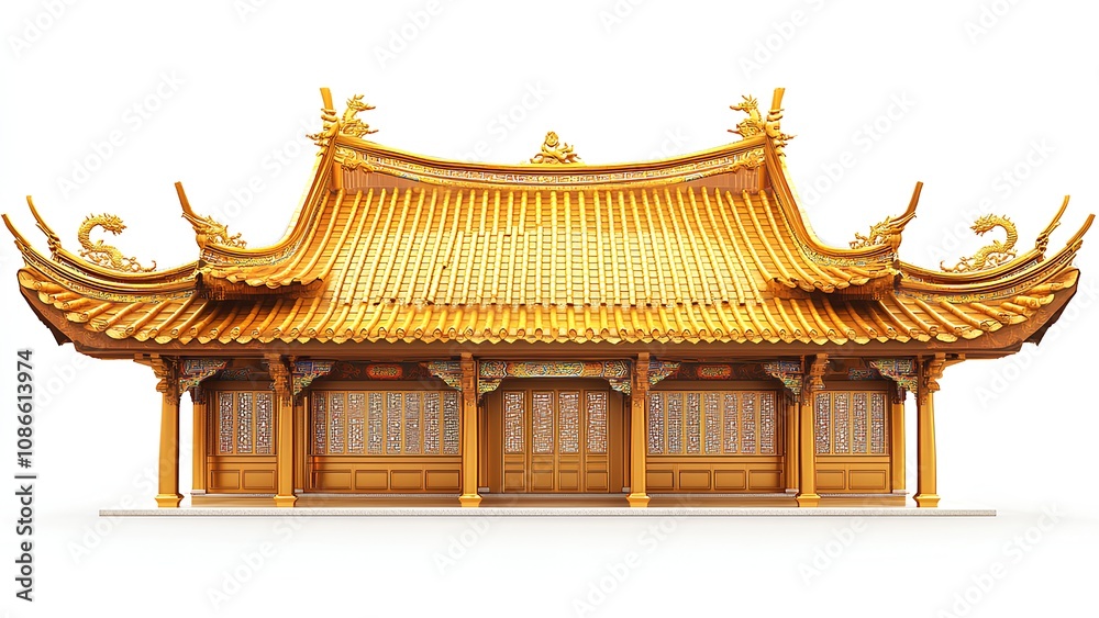 Exquisite Golden Asian Roof Design: A Symbol of Cultural Elegance Exquisite Golden Asian Roof Design: A Symbol of Cultural Elegance