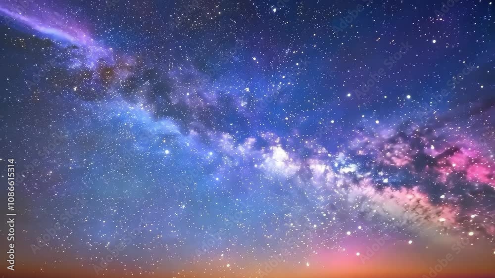 A stunning view of the Milky Way galaxy, showcasing vibrant colors and ...