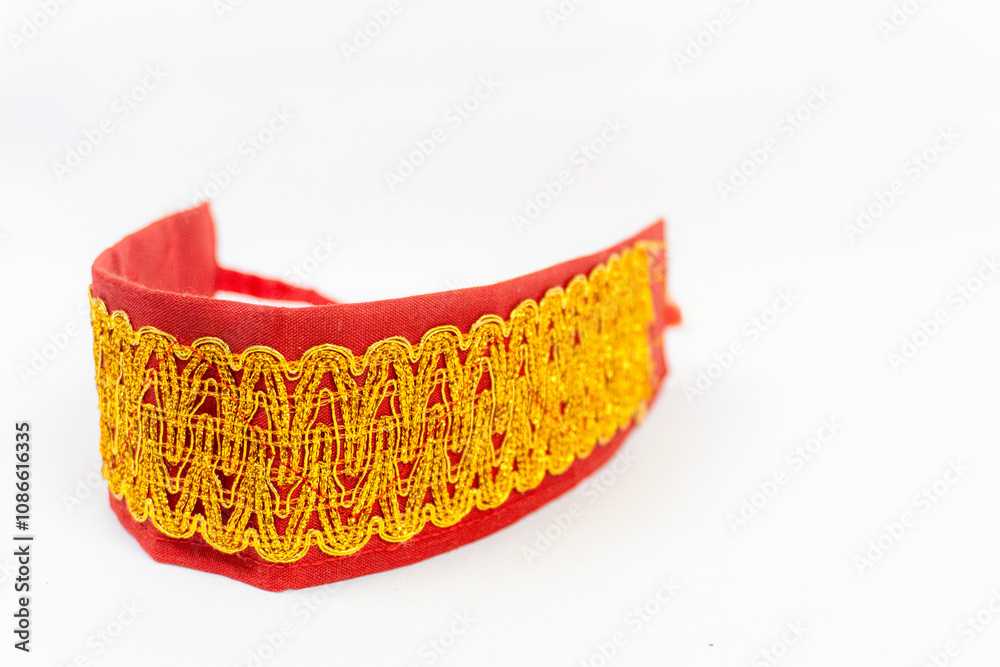 sor tali or its called a traditional accessory for Batak women tied to the forehead symbolizes the daughter of the king in the Batak tribe sor tali or its called a traditional accessory for Batak women tied to the forehead symbolizes the daughter of the king in the Batak tribe