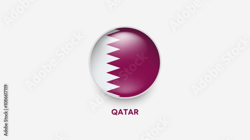 Qatar 3d flag vector illustrator

