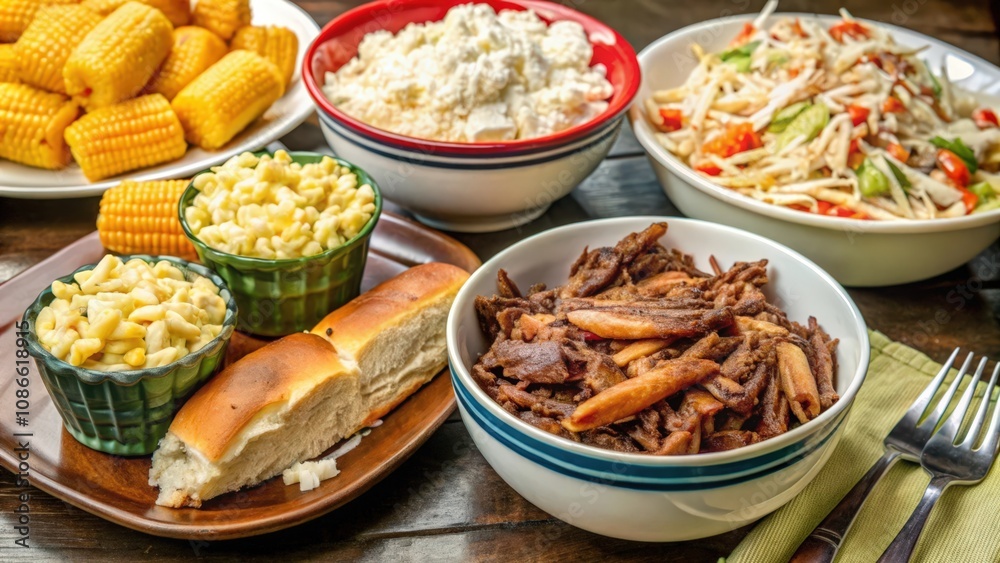 An Assortment of Appetizers on a Wooden Table An Assortment of Appetizers on a Wooden Table