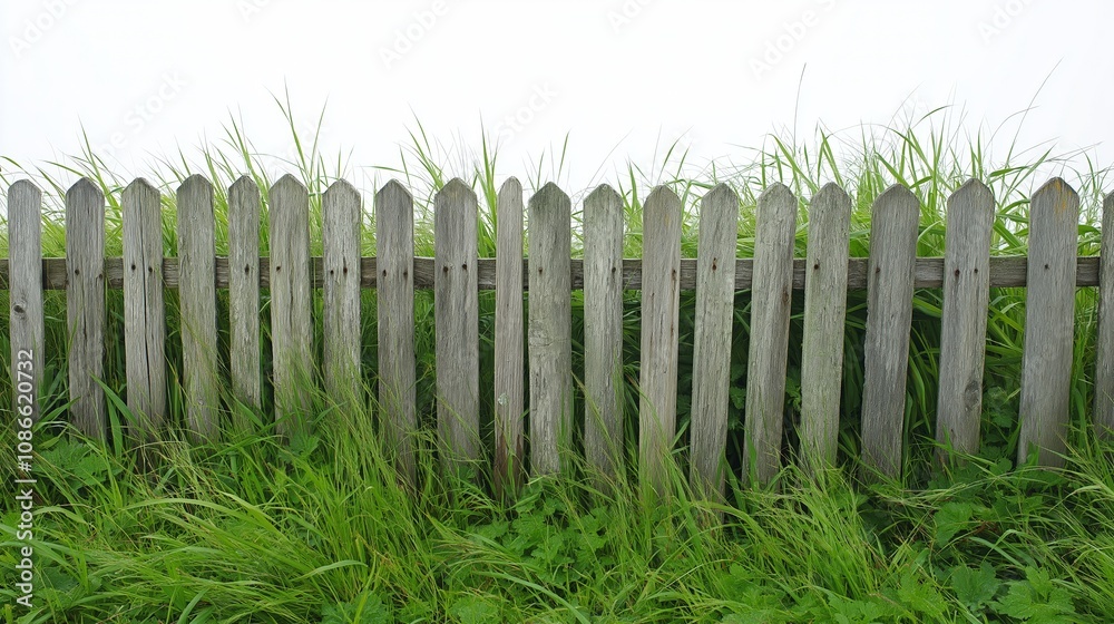 Obraz premium wooden fence isolated
