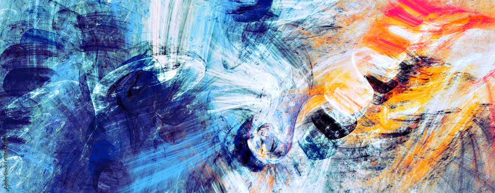 custom made wallpaper toronto digitalArtistic dynamic background with bright paint smears. Abstract motion colors effect. Art pattern. Fractal artwork for creative graphic design