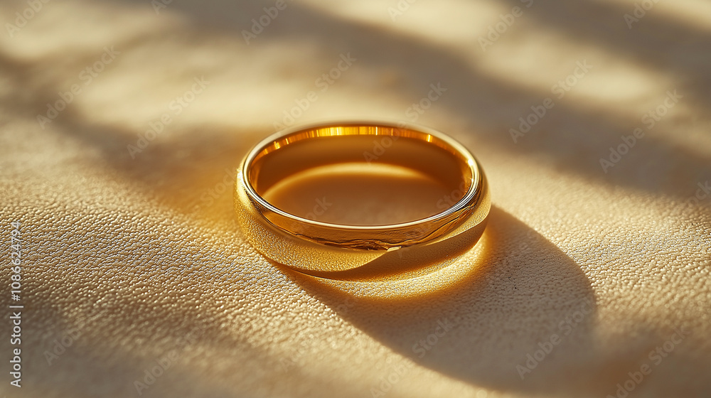 Gold ring with fine textures and realistic shadows. Gold ring with fine textures and realistic shadows.
