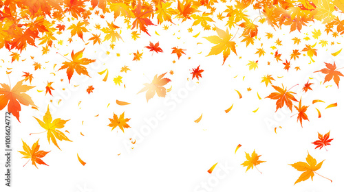 Wallpaper Mural A white background with a lot of red leaves scattered around it.  Torontodigital.ca