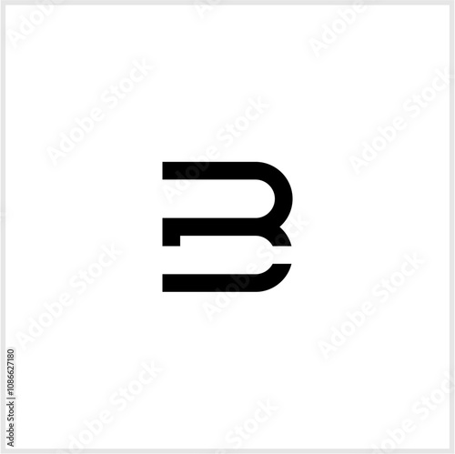 logo letter BR, RB monogram