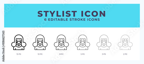 Stylist line icon. For web. And mobile app. Vector illustration.