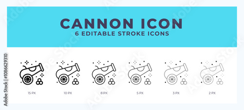 Cannon stroke icon for web. Mobile apps and ui.