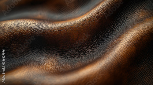 A high-quality texture of genuine leather with visible stitching and natural grain, offering a luxurious and timeless look, perfect for fashion, furniture, and design projects.