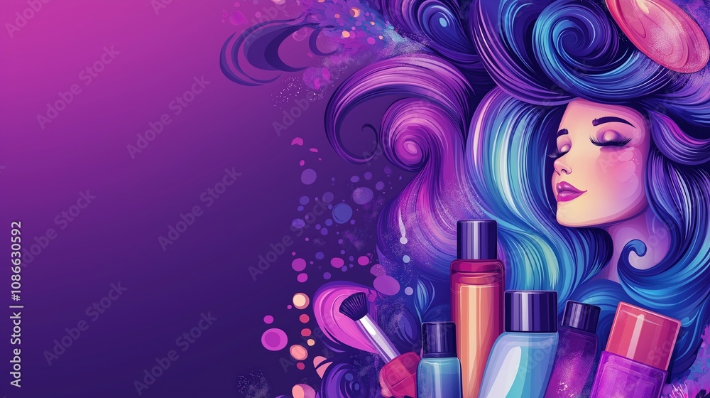 Whimsical Beauty Industry Cartoon Background Design Whimsical Beauty Industry Cartoon Background Design
