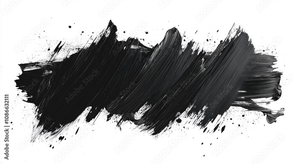 Clay or charcoal face mask stroke isolated on white Clay or charcoal face mask stroke isolated on white