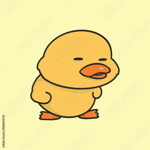 Little Duck 1 Animal Meme Sticker T-shirt Vector Cute Illustration