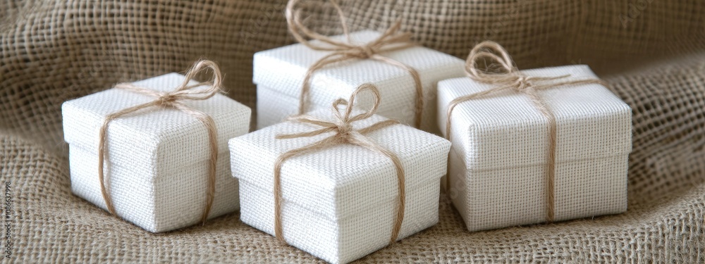 Luxury white gift box. Luxury white gift box.