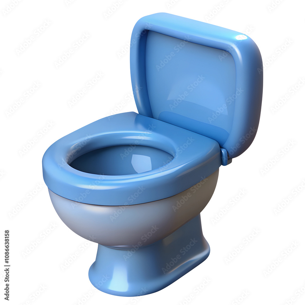 toilet bowl 3d icon in cartoon plastic style minimal isolated on transparent white background, clipping path toilet bowl 3d icon in cartoon plastic style minimal isolated on transparent white background, clipping path
