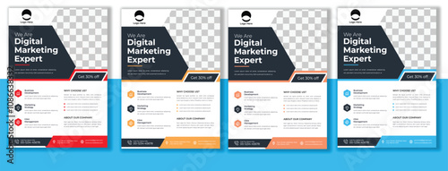 Bussiness and corporate flyer design template 