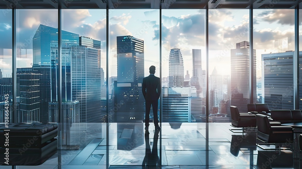 CEO working in a modern office. CEO working in a modern office.