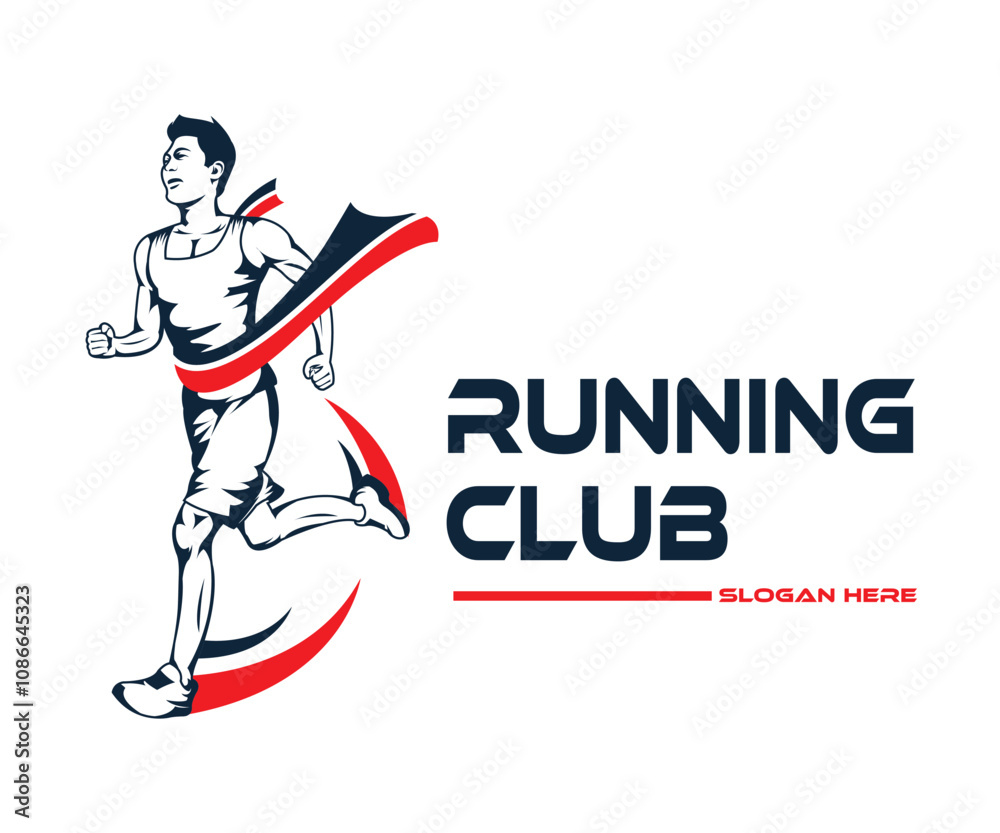 Running Club logo vector concept Running Club logo vector concept