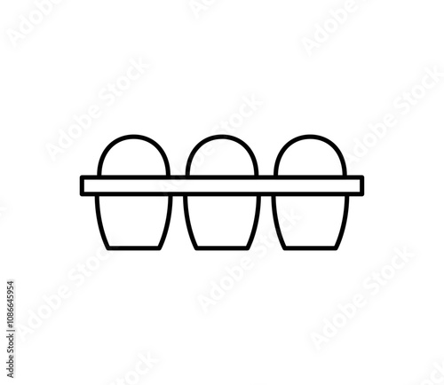 パックに入った卵のイラスト　ベクター
