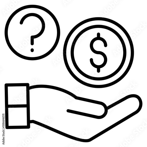 Payment Faq  Icon Element For Design