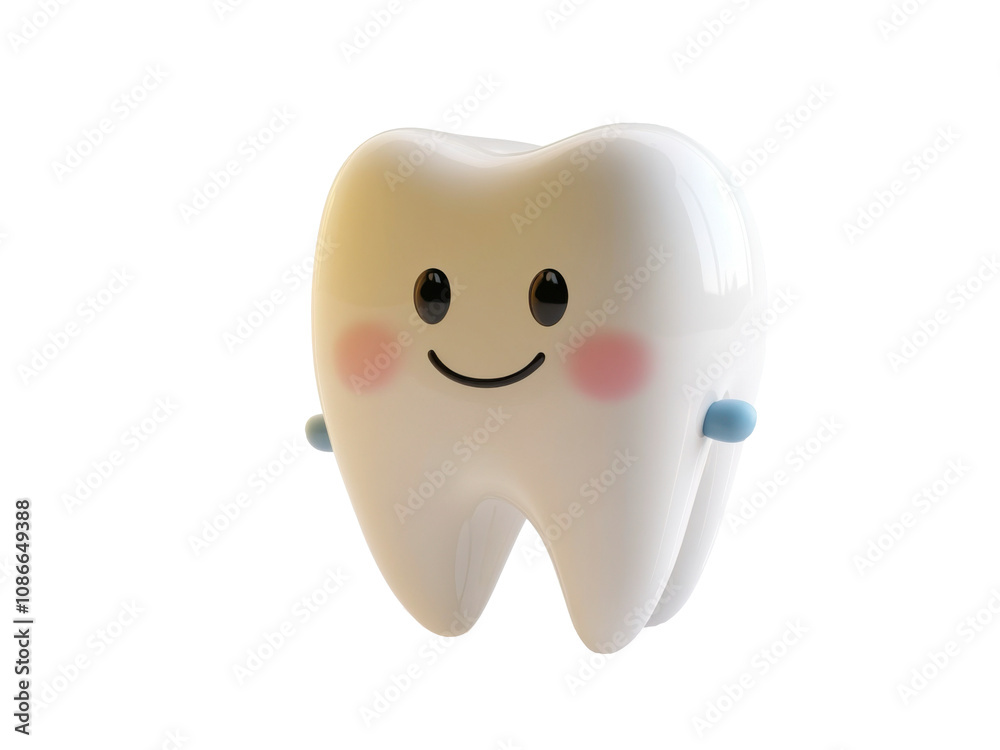 The image has been cut out to be transparent for ease of work. It is an image of a cartoon character with one tooth in a cute style, 3D render. The image has been cut out to be transparent for ease of work. It is an image of a cartoon character with one tooth in a cute style, 3D render.
