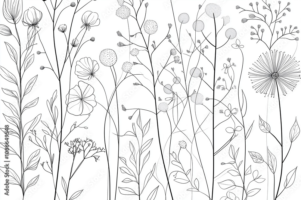 Fototapeta premium background pattern with flowers