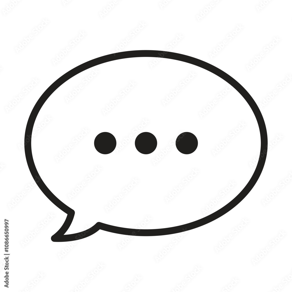Chat icon vector on white background Chat icon vector on white background