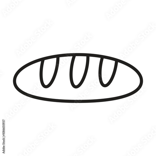 bread icon vector on white background