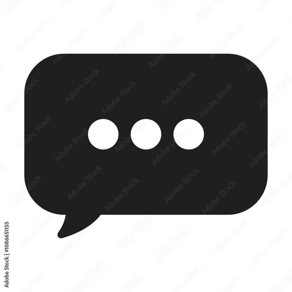 Chat icon vector on white background Chat icon vector on white background