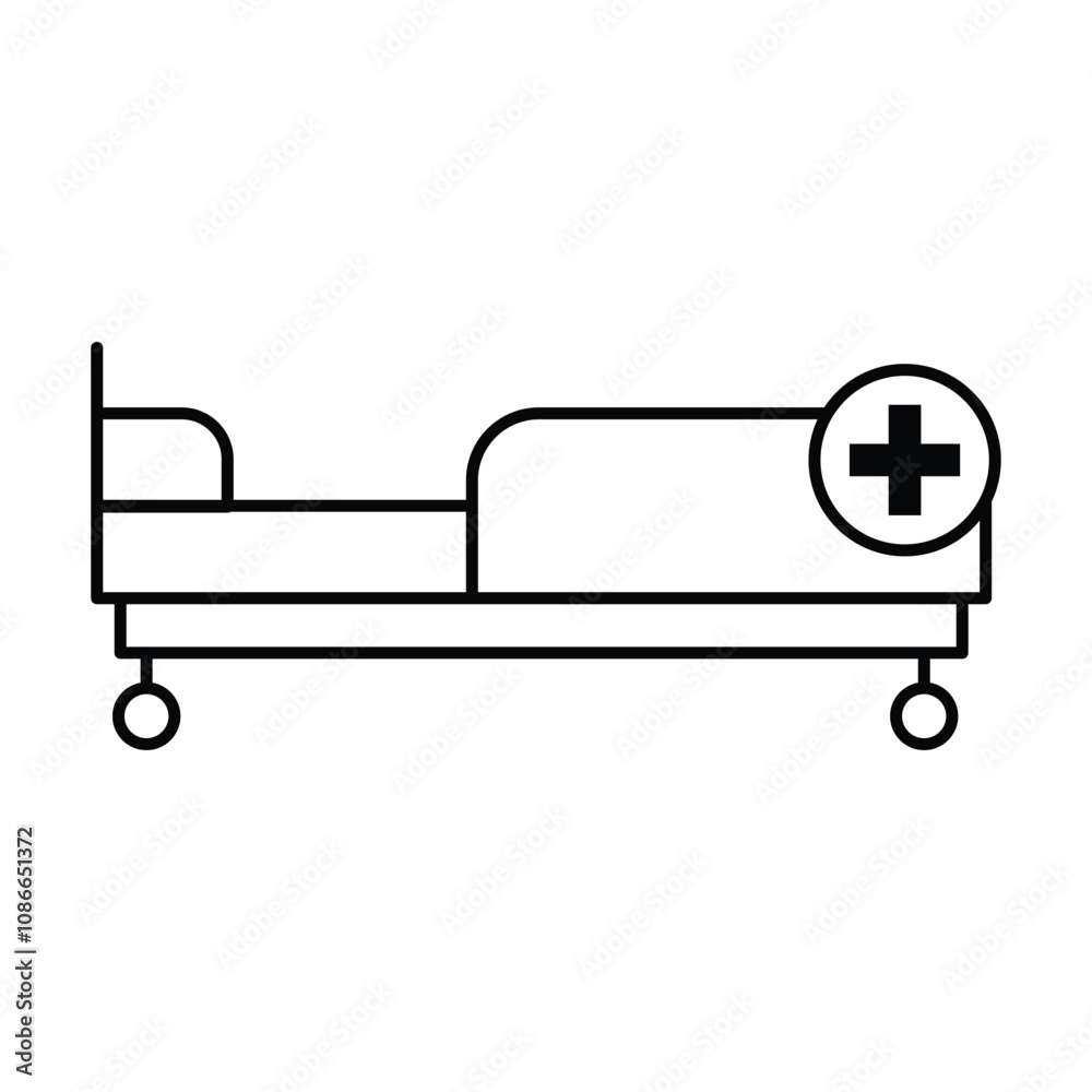 hospital equipment icon vector on white background hospital equipment icon vector on white background