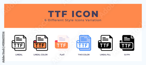 Ttf file vector icons designed. icon symbol set.