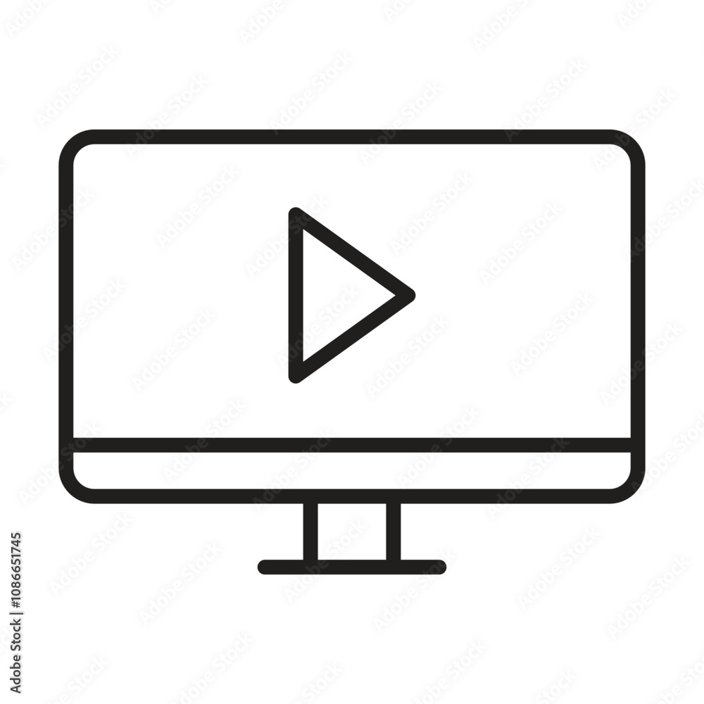 movie icon vector on white background movie icon vector on white background
