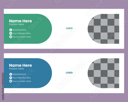     Email signature template or email footer