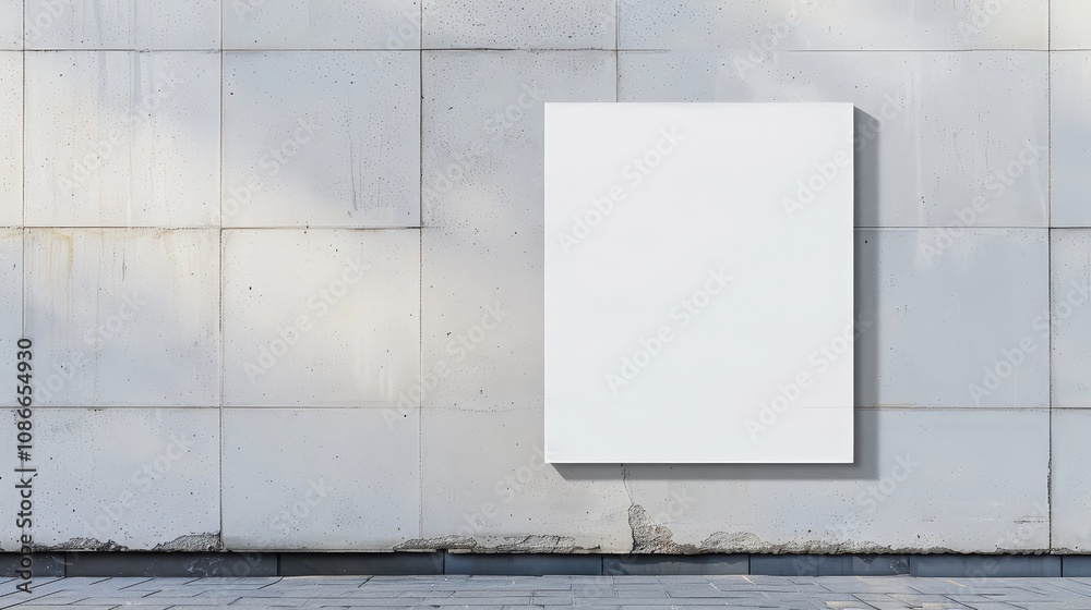 Minimalist Blank Canvas on Urban Wall Minimalist Blank Canvas on Urban Wall